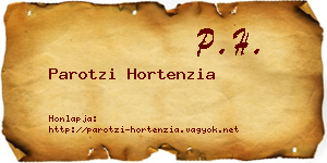 Parotzi Hortenzia névjegykártya